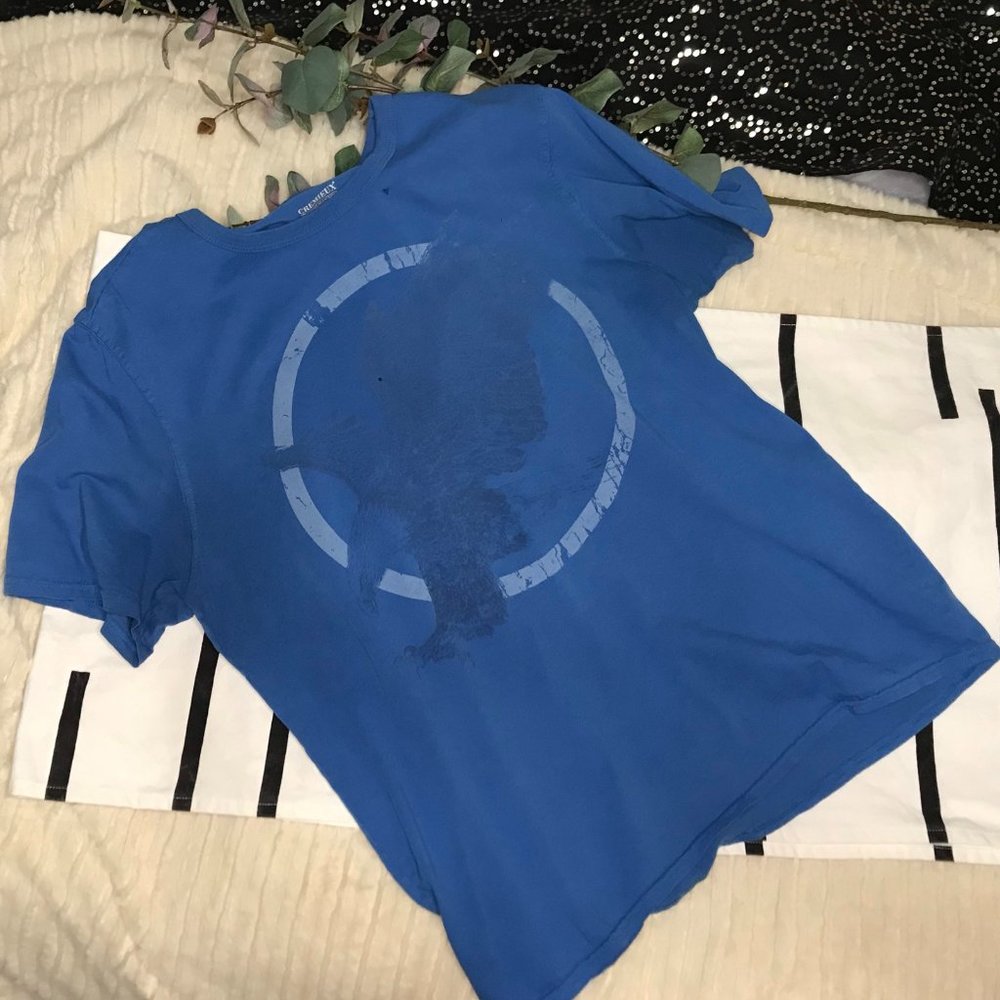 Cremieux Blue Vintage Style Eagle Tee